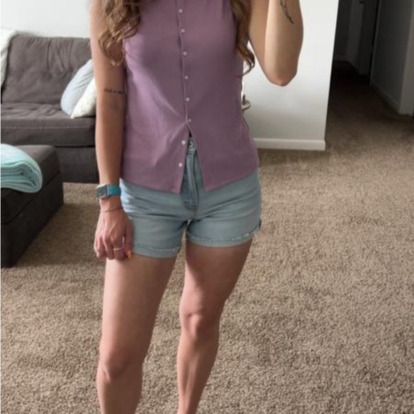 Abercrombie & Fitch slash button-through top - Picture 2 of 5